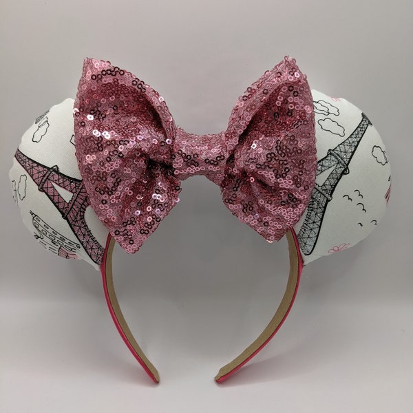 Pink Paris Mouse Ears / Headband