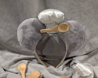 Rat chef Mouse ears// Little chef// Mouse Ears// Ear Hat// Headband