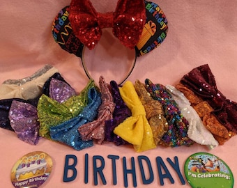 Happy Birthday Mouse Ears: Handmade Celebration Headband Ear Hat