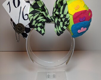 Down the Rabbit Hole Hatter Mouse Ears // Headband  // Cruise Ears // Ear Hat