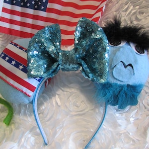 Eagle Inspired Muppet Mouse Ears // Headband // Puppet Ears // Patriotic // America // American // Red White and Blue