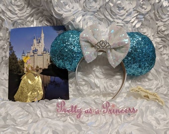 Princess Mouse Ears: Sequin Cindy Tiara Headband Ear Hat