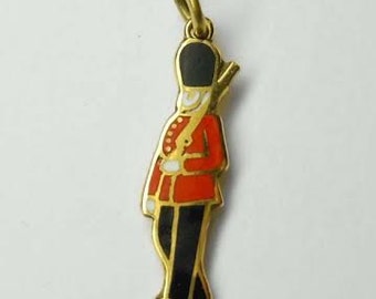 Sterling Silver 3D British Royal Queens Life Guard Soldier Nutcracker Military Travel Charm