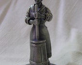 People of Colonial America 1974 Butter Churner Franklin Mint Pewter Figurine