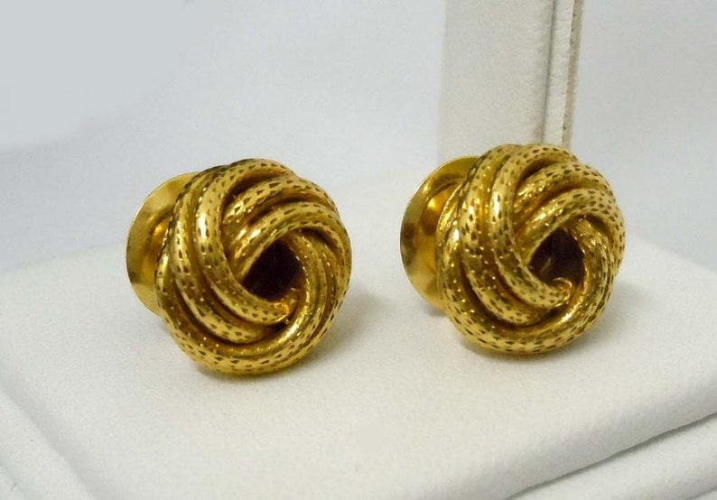 Stunning Pair of 18k Yellow Gold Cartier Love Knots Earrings Etsy
