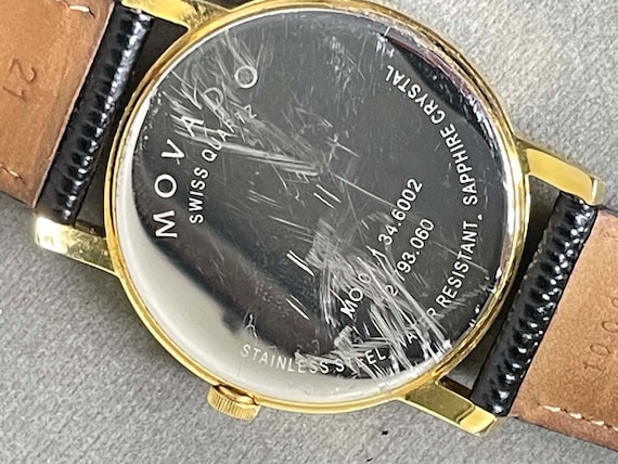 Classic 40mm Men's Movado Museum Watch Signed Black Leather Band