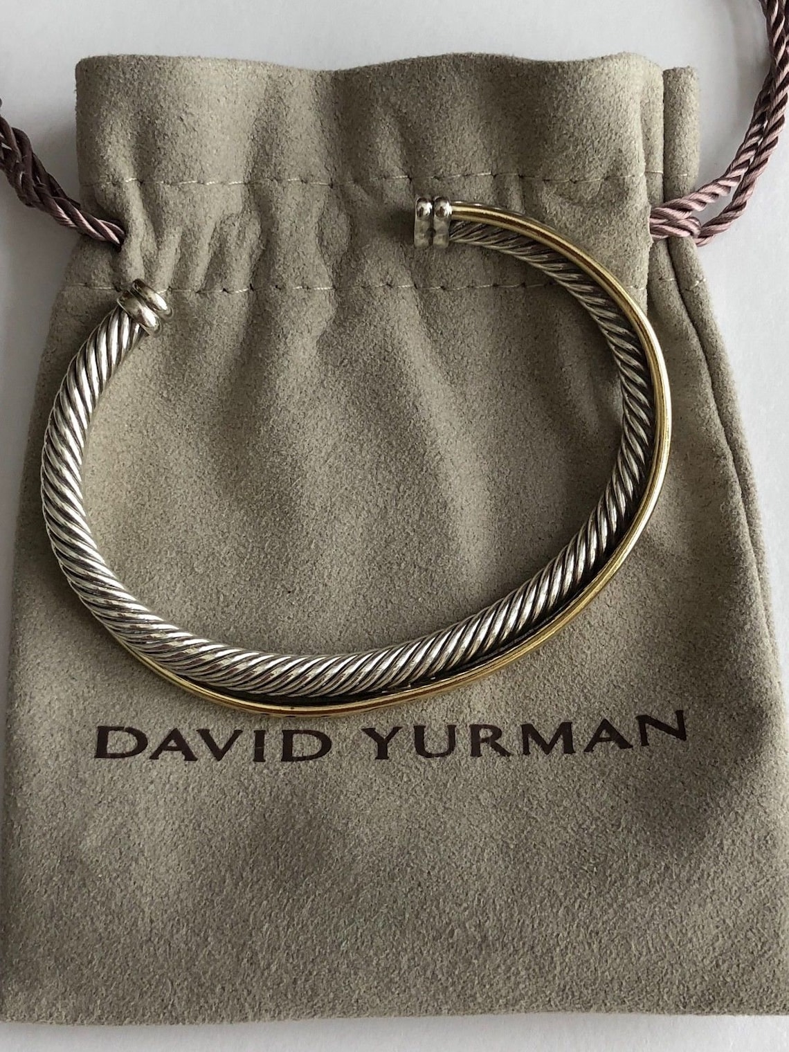 David Yurman Crossover Cuff Bracelet 18K Gold/Sterling Silver Etsy