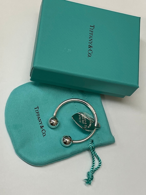 Please Return to Tiffany & Co. Large Heart Tag Keyring Key Chain