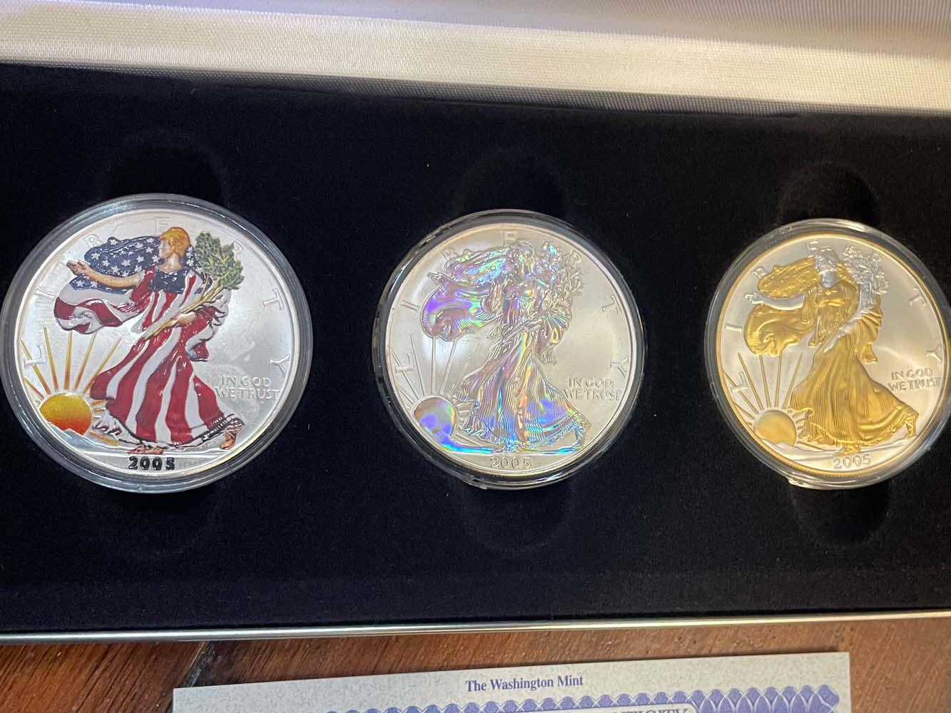 2004年または2005年ワシントン造幣局発行 24金 レイヤード、ホログラム