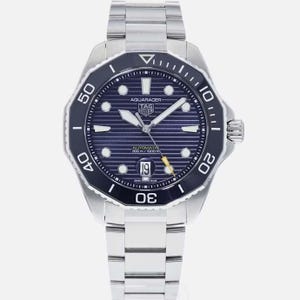 Tag Heuer Aquaracer Calibre 5 Auto 43mm Ss Men&#39;s Watch WBP201B Blue Dial 300m Automatic Dive Watch