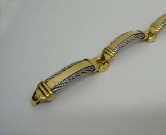 Philippe Charriol 18k Gold & Stainless Steel 10mm Cable