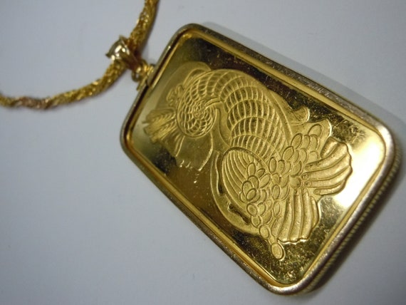 1 Oz Gold Bar Pamp Suisse Lady Fortuna 999 9 Pure 24k - 24k Solid Gold Bar Pendant
