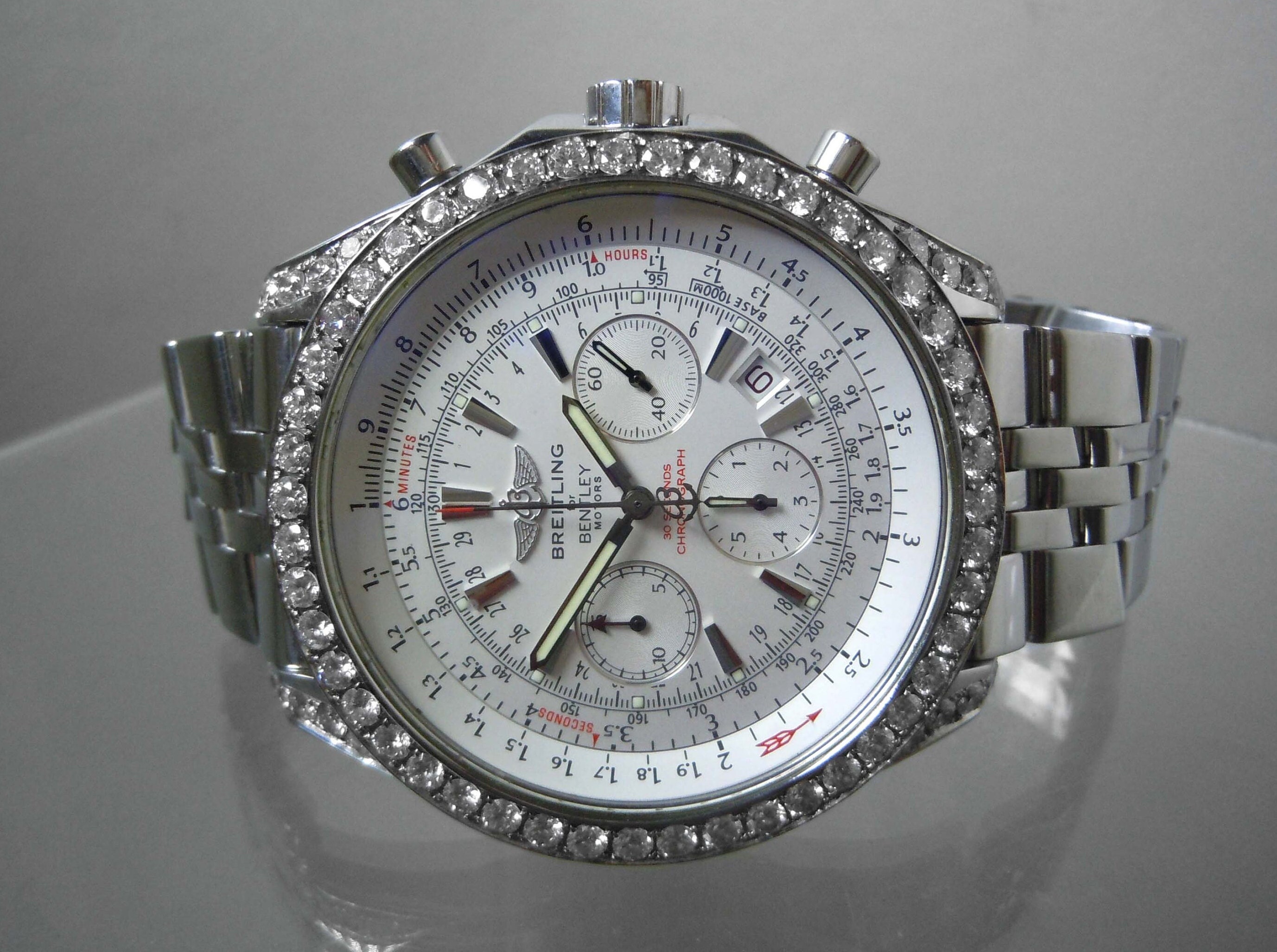 タケ Silver Dial Men's Breitling Bentley Motors Special Ed