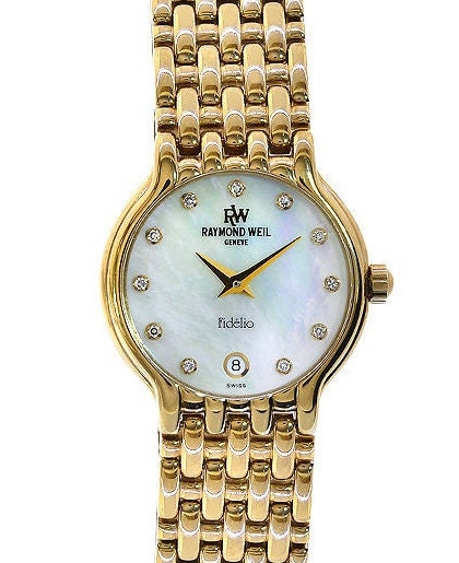 Damen 18K GelbGold Vergoldet Raymond Weil 4702 Fidelio Swiss | Etsy