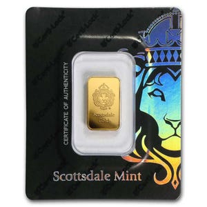 24K Scottsdale Mint .9999 Gold Bar  2 grams Factory Sealed BLACK SLEEVE -GET Gold Now!-