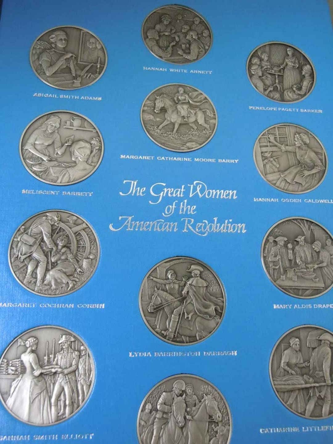 Complete Franklin Mint 1974 the Great Women of the American Revolution Pewter Album Set of 36