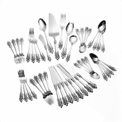 米国 ヴィンテージ WALLACE グランデ バロック スターリングシルバー T Wallace Grande Baroque Sterling Silver Set 6 Pc Place