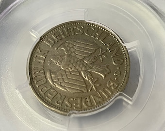 1954-D Germany 1 Deutsche Mark - PCGS FX45 Key Date Graded Slabbed