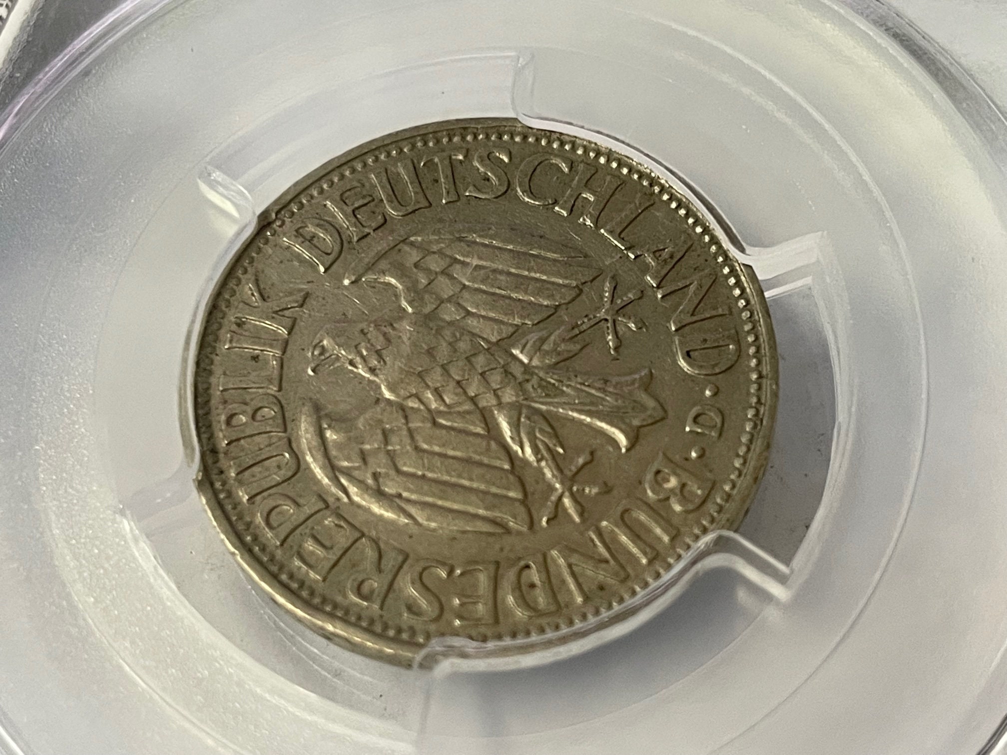 1954-D Germany 1 Deutsche Mark - PCGS FX45 Key Date Graded Slabbed