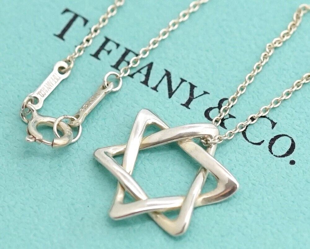 Jumbo Tiffany & Co. 22mm. Star of David Silver Pendant by