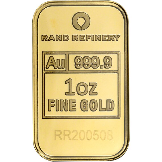 1 oz Gold Bar Rand Refinery (New in Assay)