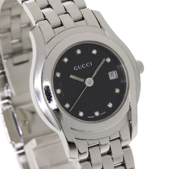 Ladies Stainless Steel Gucci 5500L 11P Diamond Statement Watch