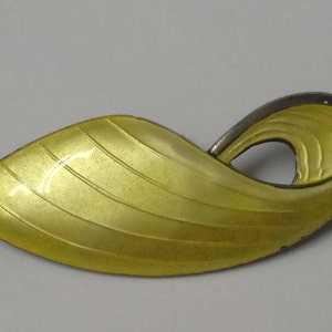 Volmer Bahner Denmark Sterling Silver Gold Enamel 20th Century Modern Brooch