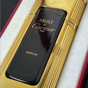 New old stock 1981 Must De Cartier Vintage Perfume with Original Box **RARE FRAGRANCE**