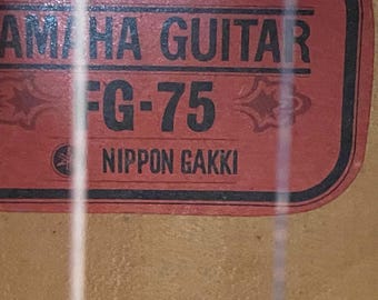 YAMAHA FG-75 Flattop GUITAR With Rare Nippon Gakki Japanese Red