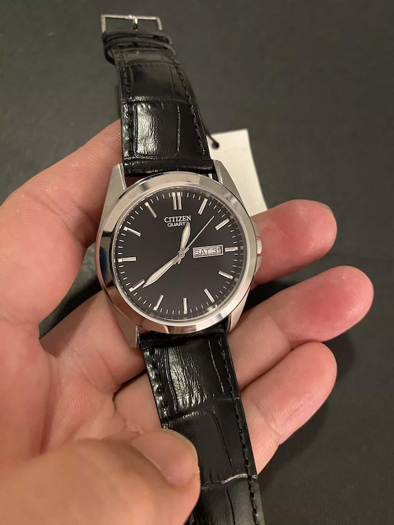 Men's 40mm. Citizen Black Dial 1102-s121990 Day Date Statement