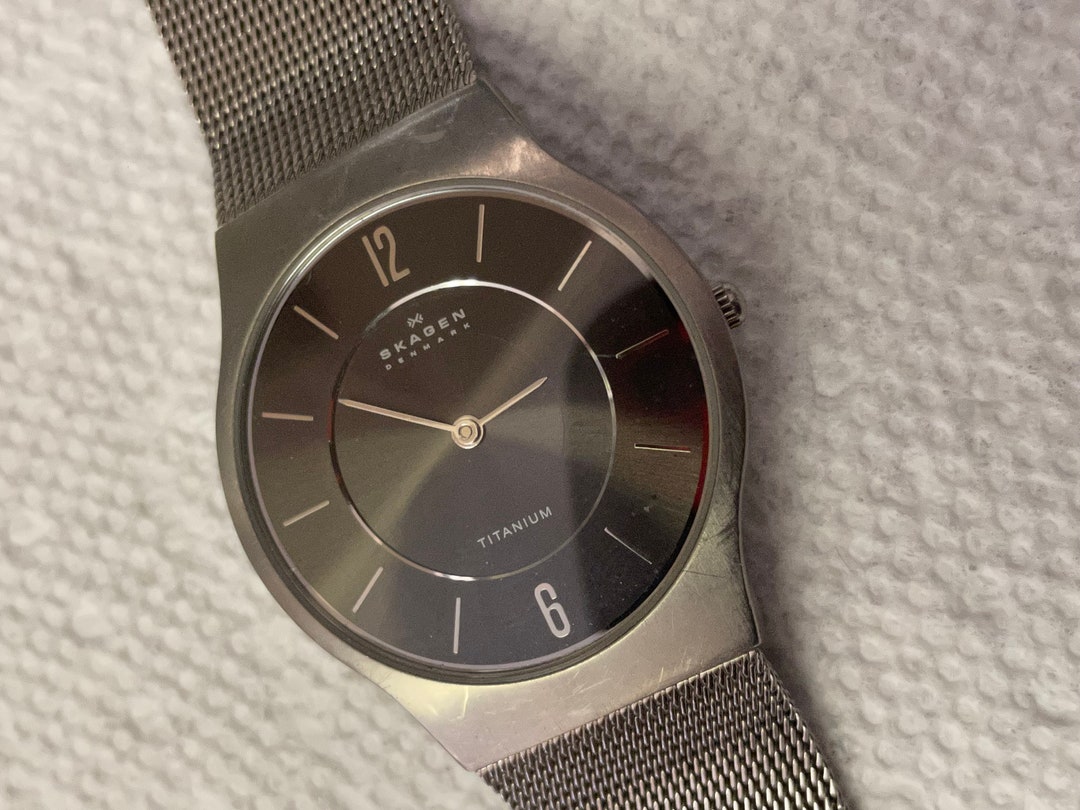 34mm Skagen Denmark 233LTTM Titanium 3-ATM Water Resistant - Etsy