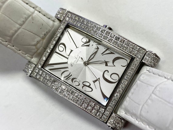 CENTURYTIME GEM Swiss 腕時計 Swiss Legend Women's Eleganza 2.64 Ct Diamond Bezel Watch Silver