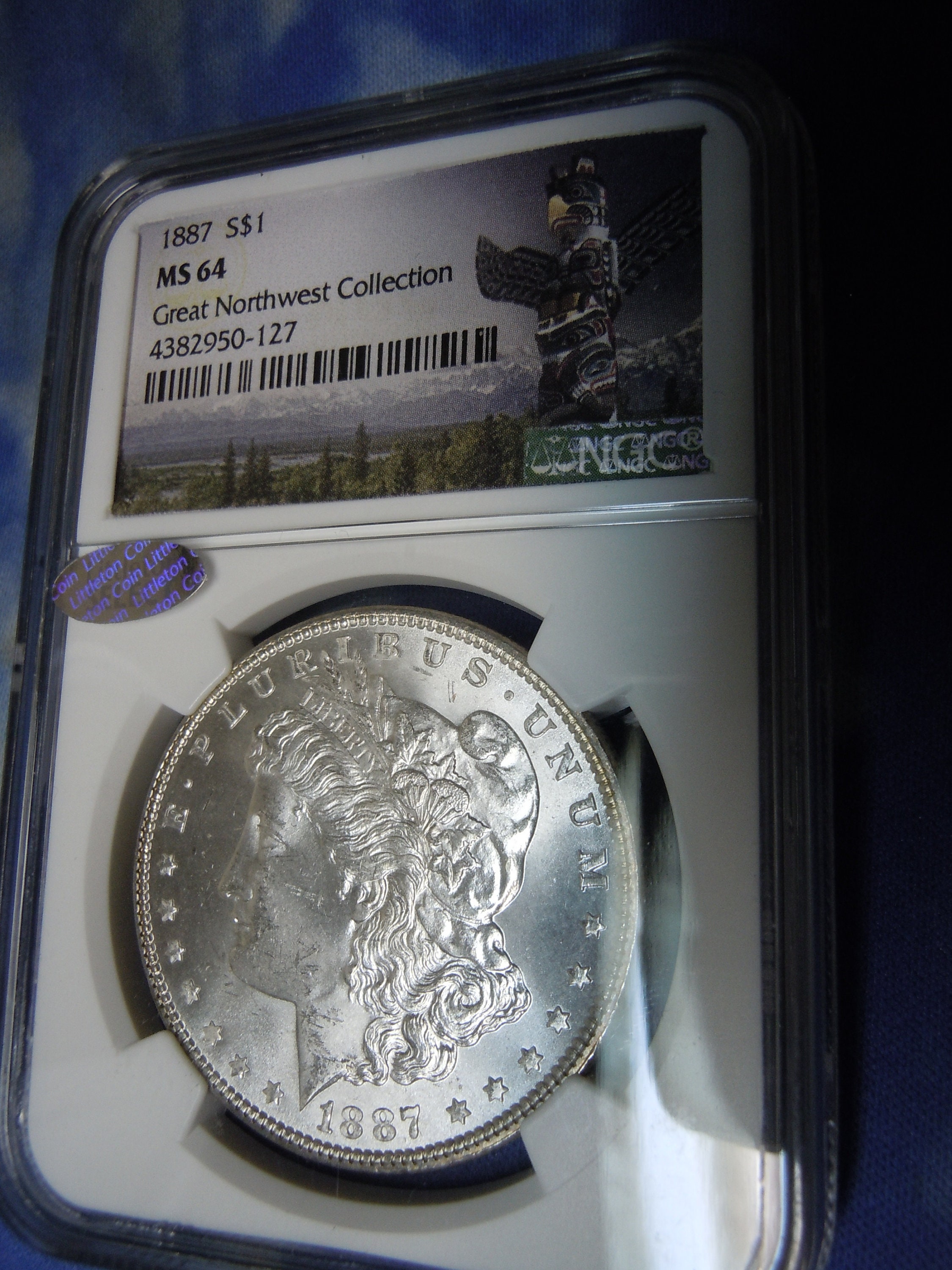 1887 Morgan Silver Dollar NGC MS64 Great Northwest Collection