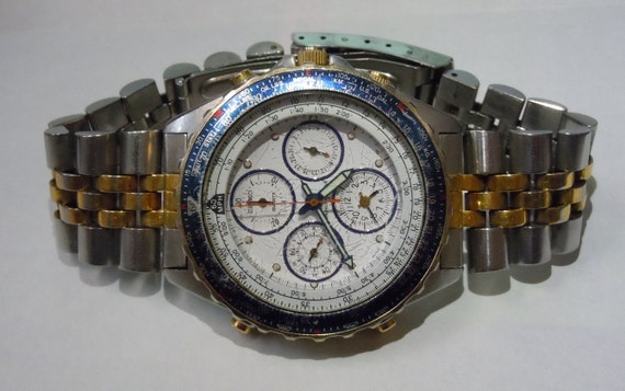 Seiko 7T34-6A09 Flightmaster Alarma Pilotos Cronógrafo Reloj | Etsy España