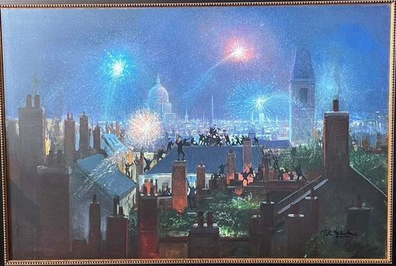 Sweeps Dance on the Rooftops Peter Ellenshaw Giclee on Canvas