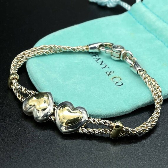 Double Rope Heart Bracelet Silver 925 