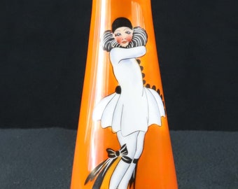 Vintage Elegant Art Deco NORITAKE Tapered Bud Vase Flapper Lady in