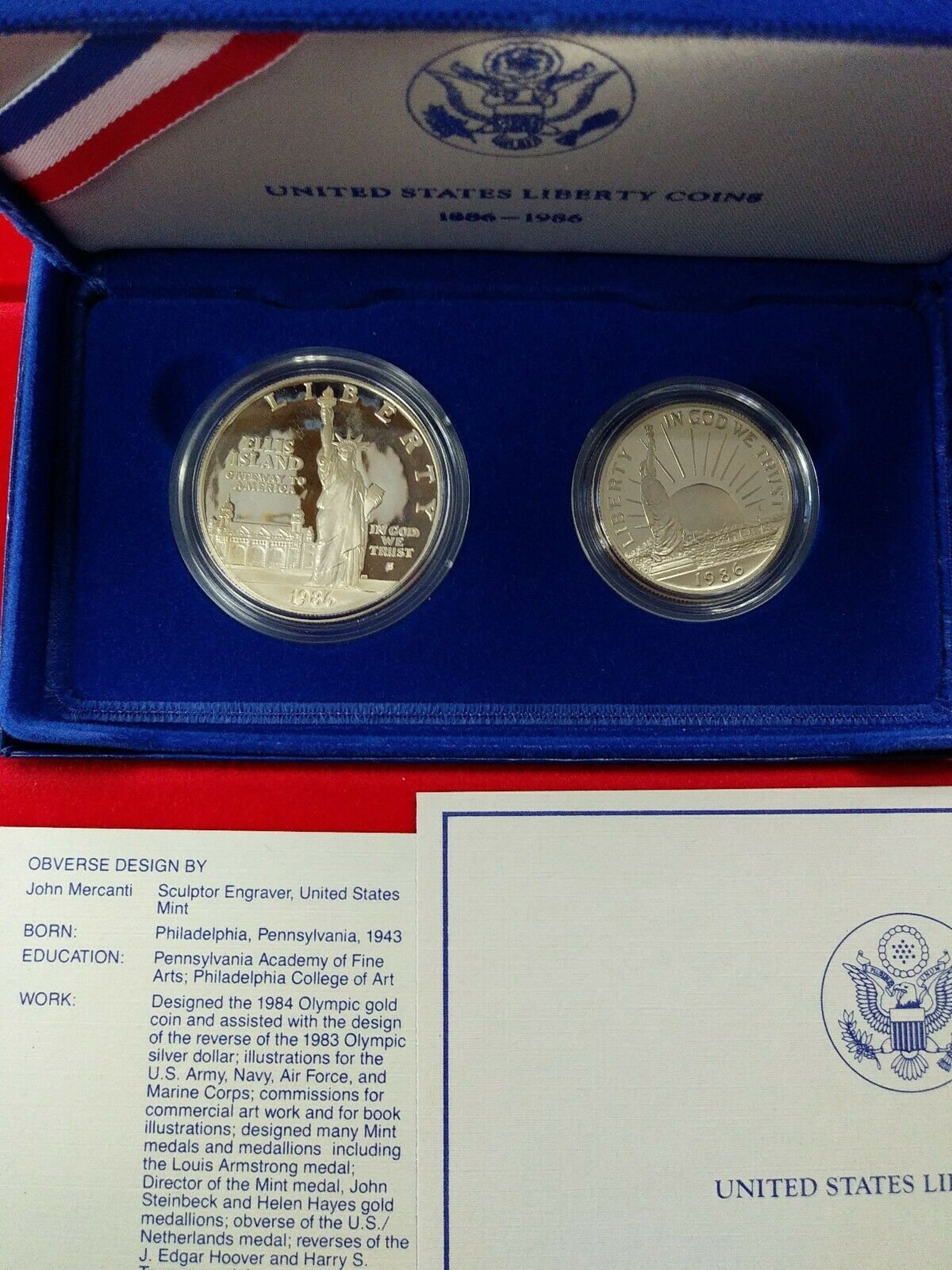 us liberty coins 1986 half dollar proof 2 coins us liberty coins 1986 half dollar proof 2 coins