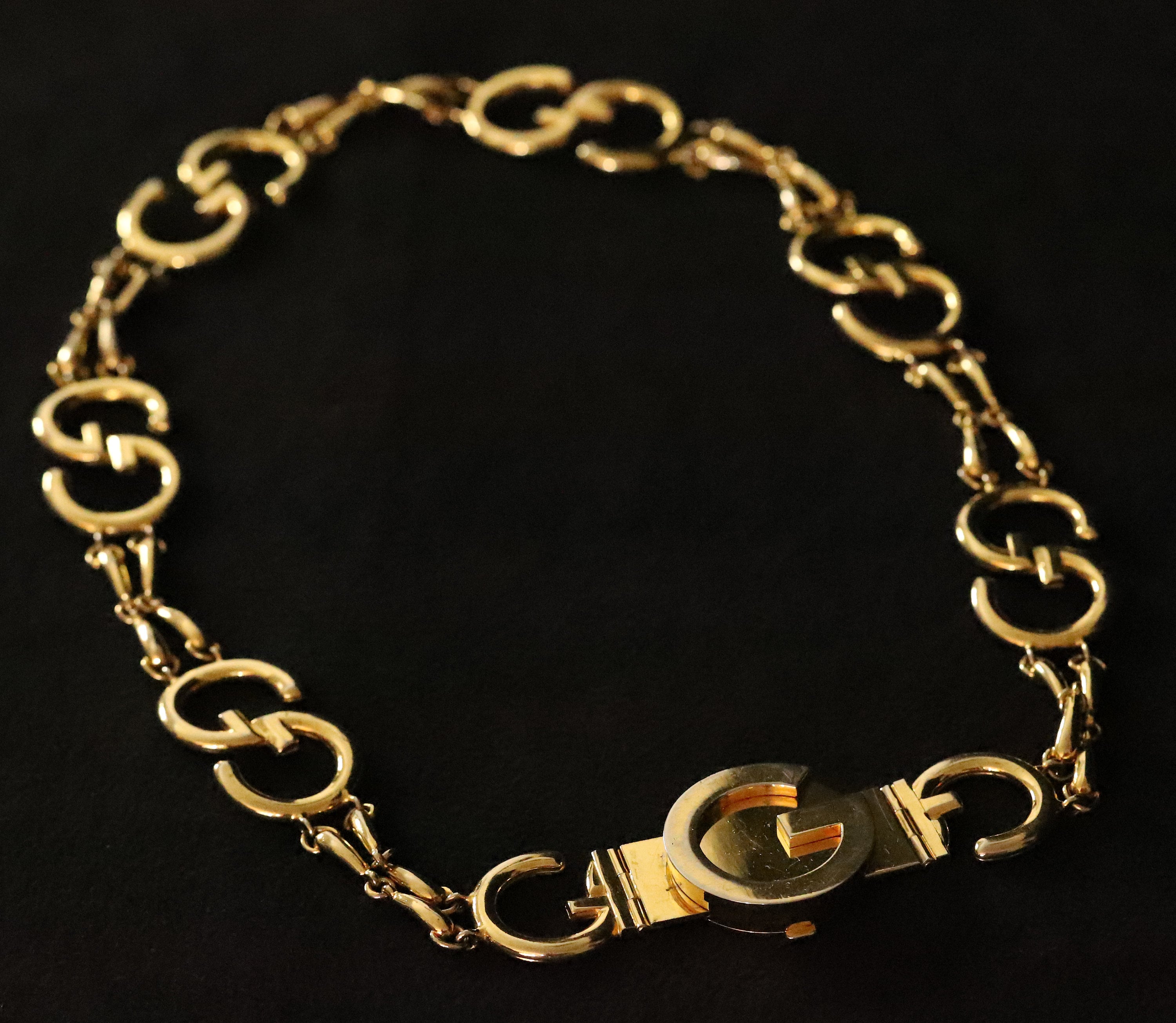 Anne Klein Loop Chain Belt 26 - 44 Adjustable Gold Tone Waist Chain