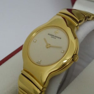 Fine and Rare Vacheron & Constantin 18kt Yellow Gold Ladies Quartz Wristwatch 18k Watch