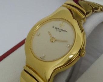 Fine and Rare Vacheron & Constantin 18kt Yellow Gold Ladies Quartz Wristwatch 18k Watch