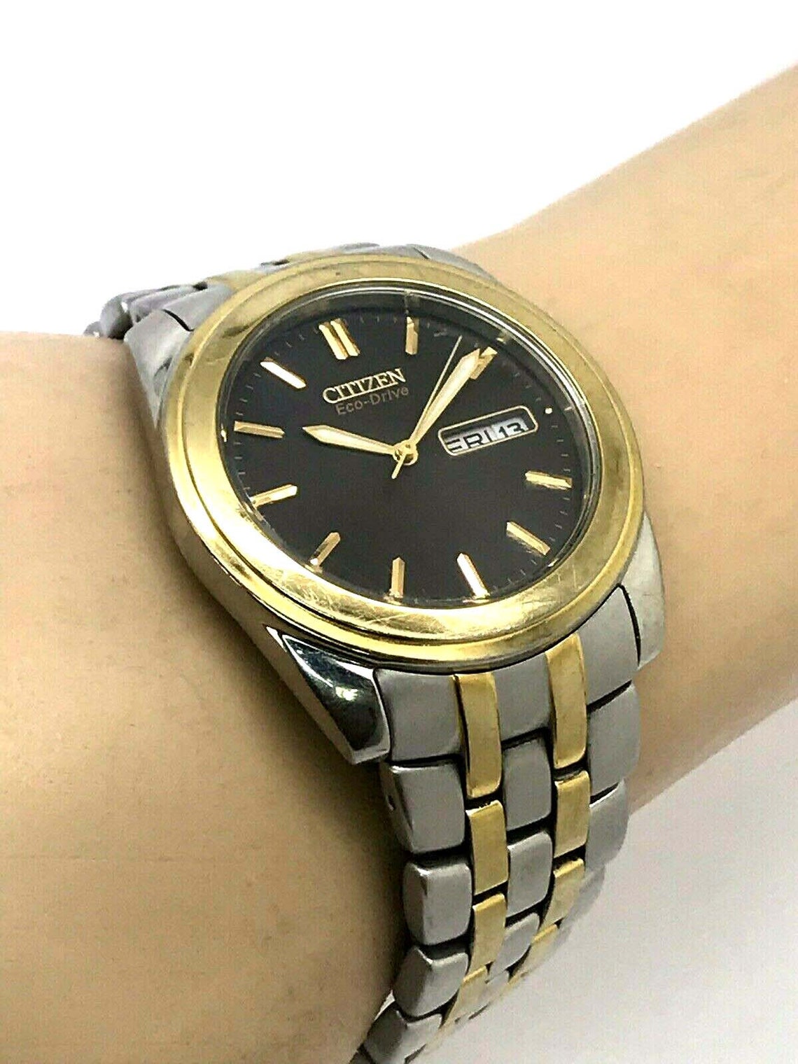 Mens Citizen Eco Drive Calendar Day Date Watch Two Tone | Etsy