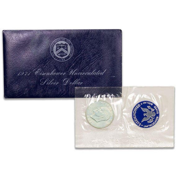 1972 S Eisenhower BU Blue Pack 40/% Silver Ike Dollar US Coin