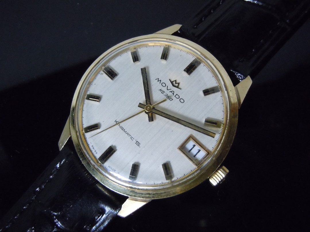 Montre Vintage Movado Kingmatic HS360 - Années 70, Boîtier Plaqué Or