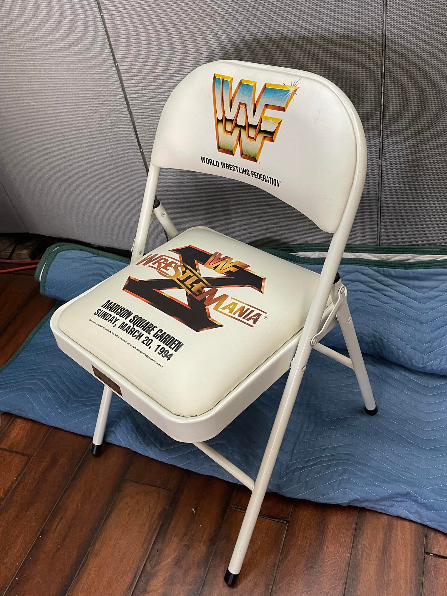 1994 WWF WWE Wrestlemania X 10 (ten) Ringside Folding Chair Seat