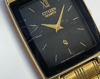 Mens Gold Tone Citizen Quartz 6020-G40812 Statement Watch - Etsy
