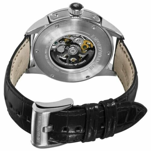 Mens 20 Jewel Emporio Armani Meccanico AR4629 Automatic Skeleton