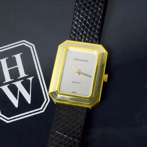 Ladys 18k Gold Harry Winston Dress Watch Clutch Purse Jewelry Box