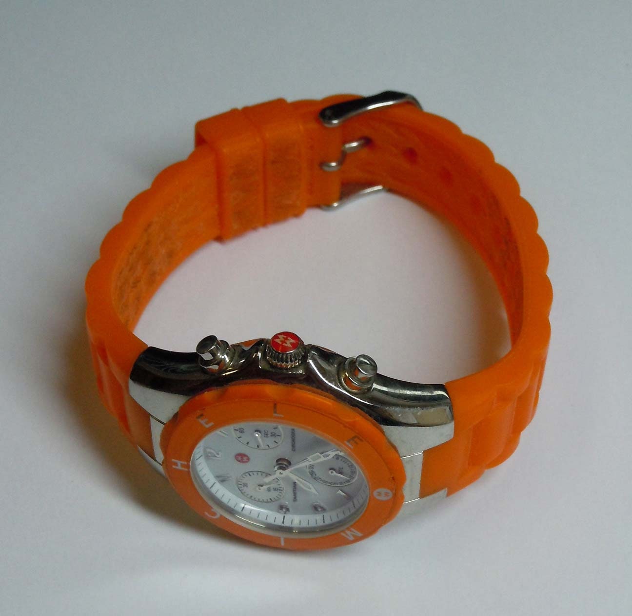 Michele Watch orange Yellow. silicone strap.. Authentic michele rubber bands for watch New | Mercari main image 2