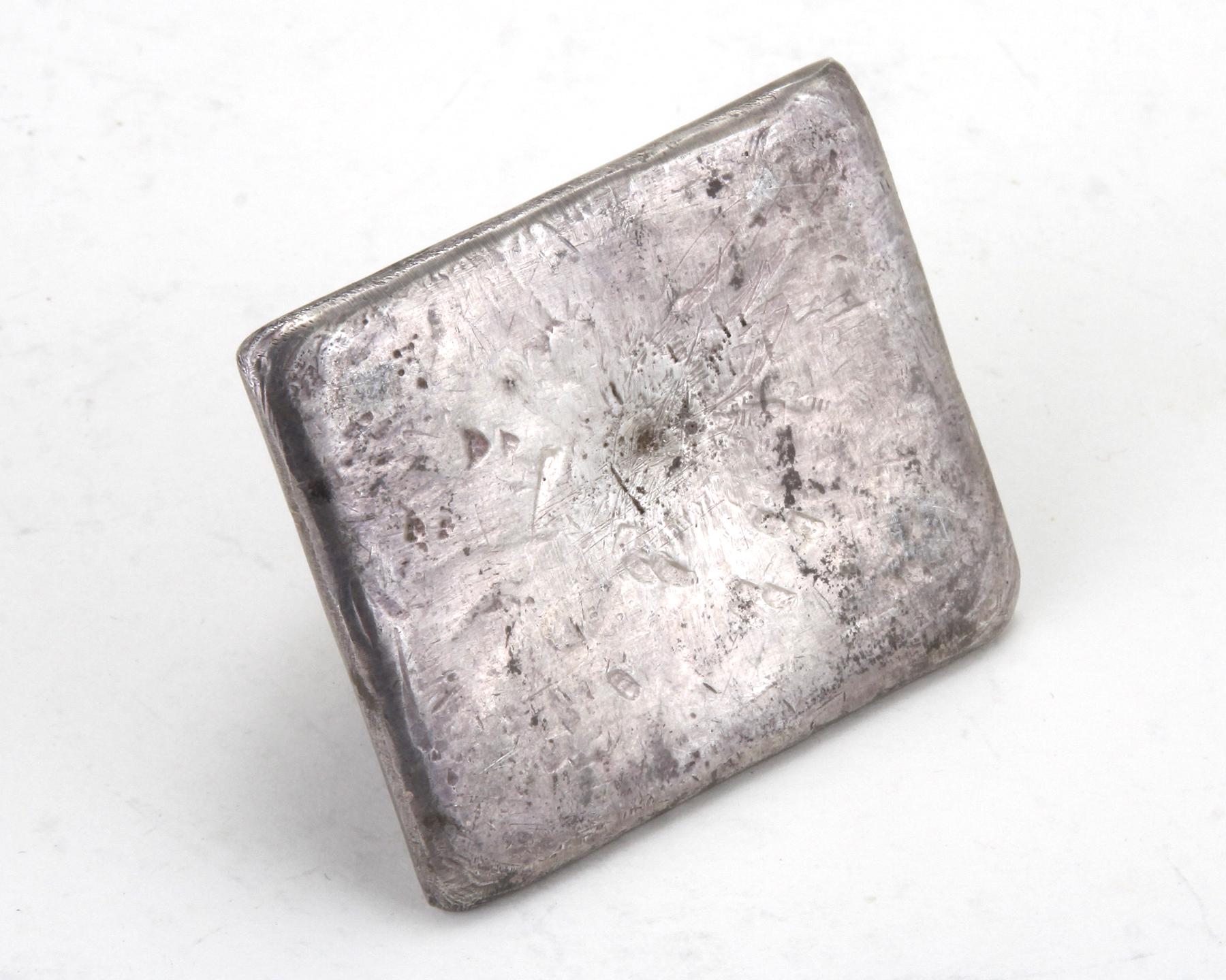 Rare Kenneth & Freda Shonback 14.6 Oz Pyramid Shaped Silver Ingot